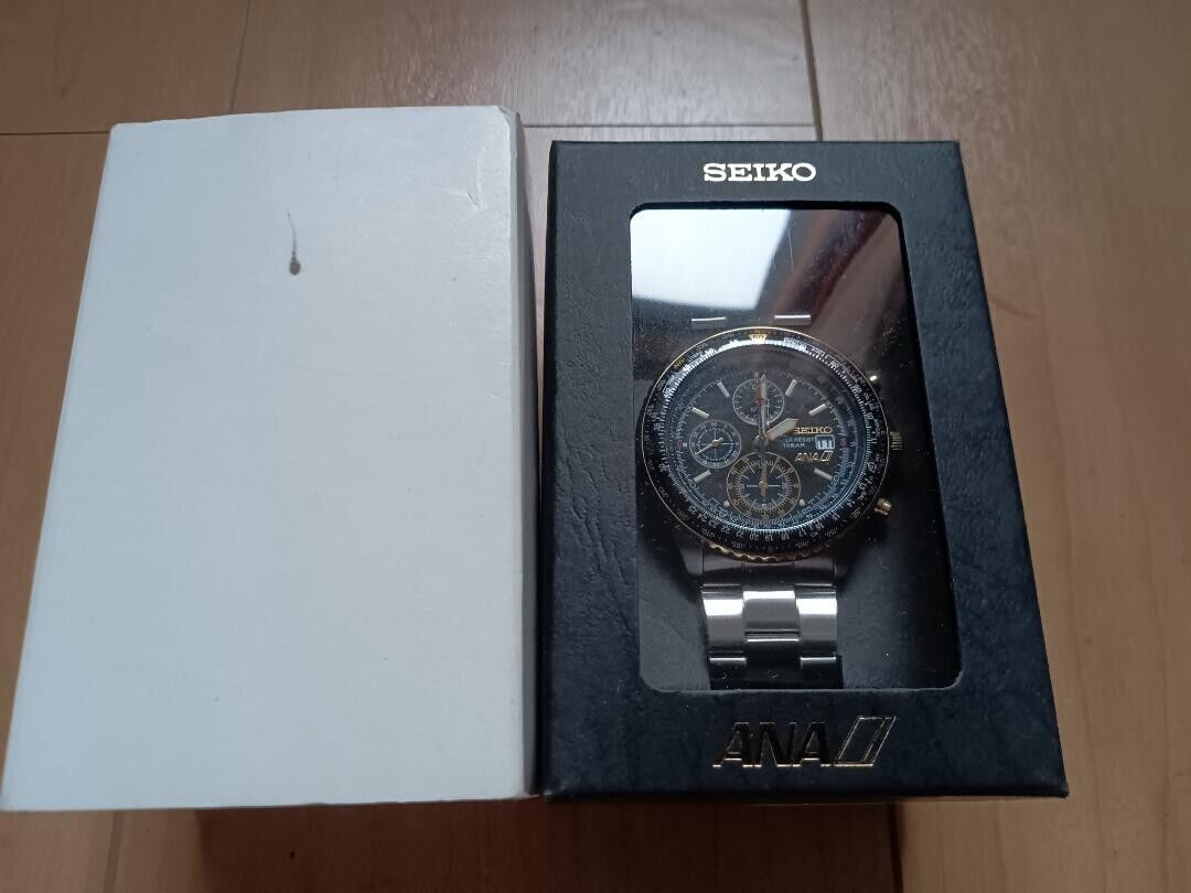 Seiko 7T92-0CF0 Pilot Flightmaster Quartz Chronograph ANA Limited