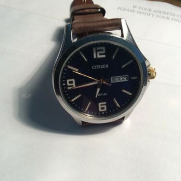New Men’s Citizen Quartz Watch Brown Band WatchCharts
