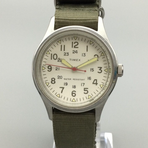 Timex J Crew Timex Field Military Camper Watch Men Silver Tone New