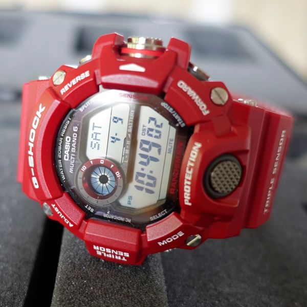 FS Casio G Shock Rangeman GW9400 1 with brand new RD red bezel and strap installed WatchCharts Marketplace