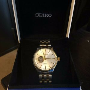 Seiko Presage Automatic Sunray Dial Two-Tone Steel Mens Watch SSA358 |  WatchCharts