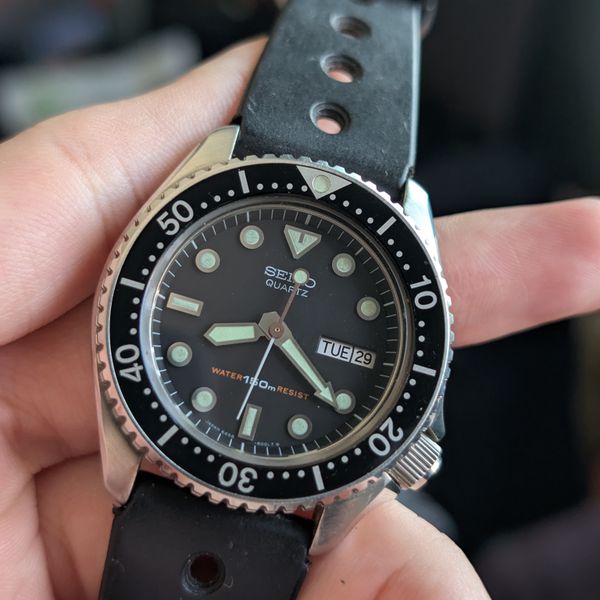 SEIKO クォーツ　QUARTZ 6458-6000 150m DIVERS Seiko Diver's 6458-6000 Black Dial Quartz Watch - For Parts