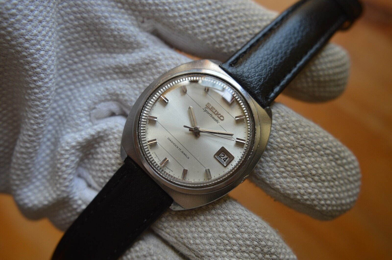 May 1966 Rare Vintage Seiko Sportsmatic Diashock Automatic Leather  