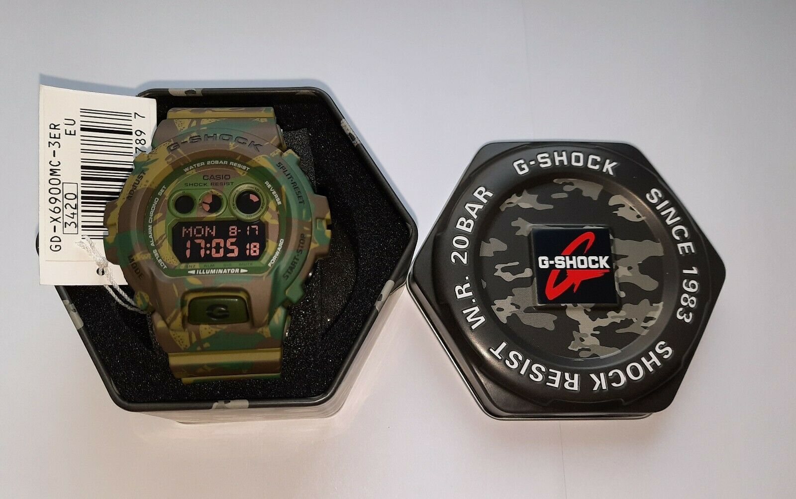 Casio G-Shock GD-X6900MC-3ER.Color Green Camouflage. Original, New