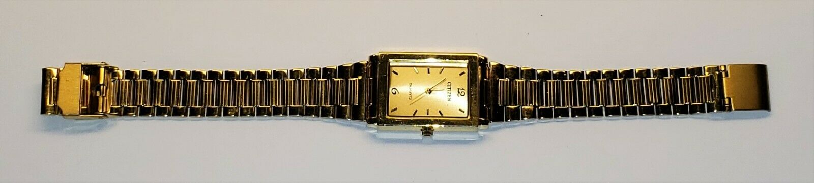 Men s CITIZEN 23k Gold Plated Quartz Watch Japan Movement New