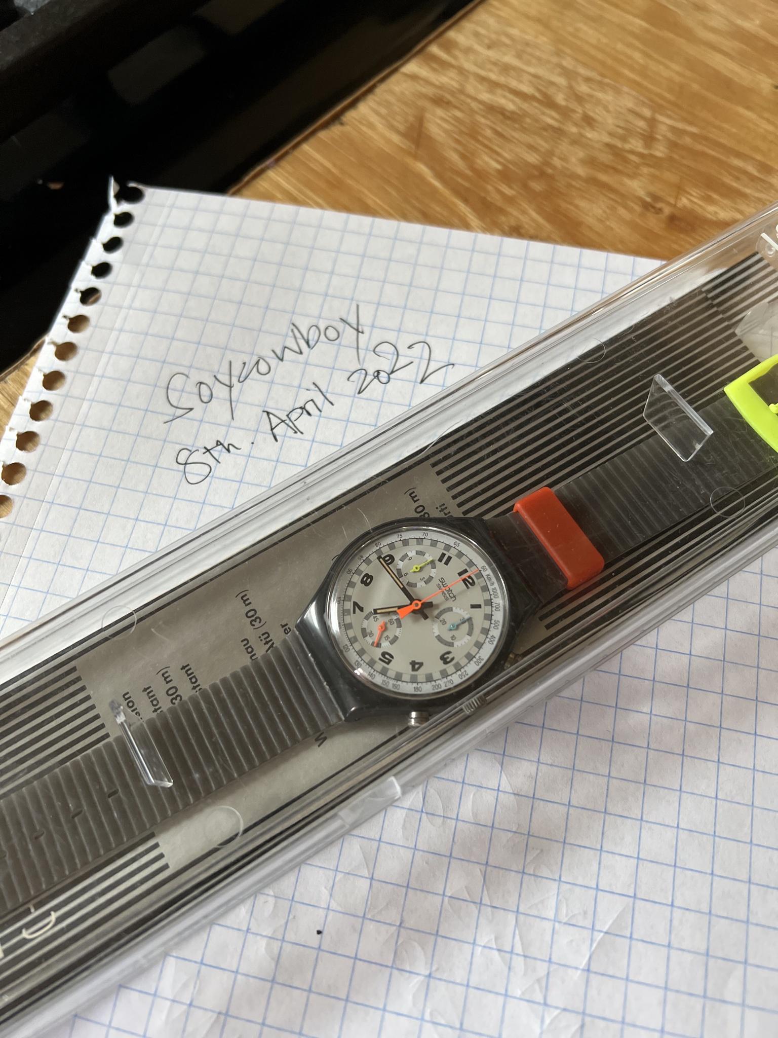 WTS] Swatch Chrono Skate Bike SCB105 •• NOS 1990s | WatchCharts 