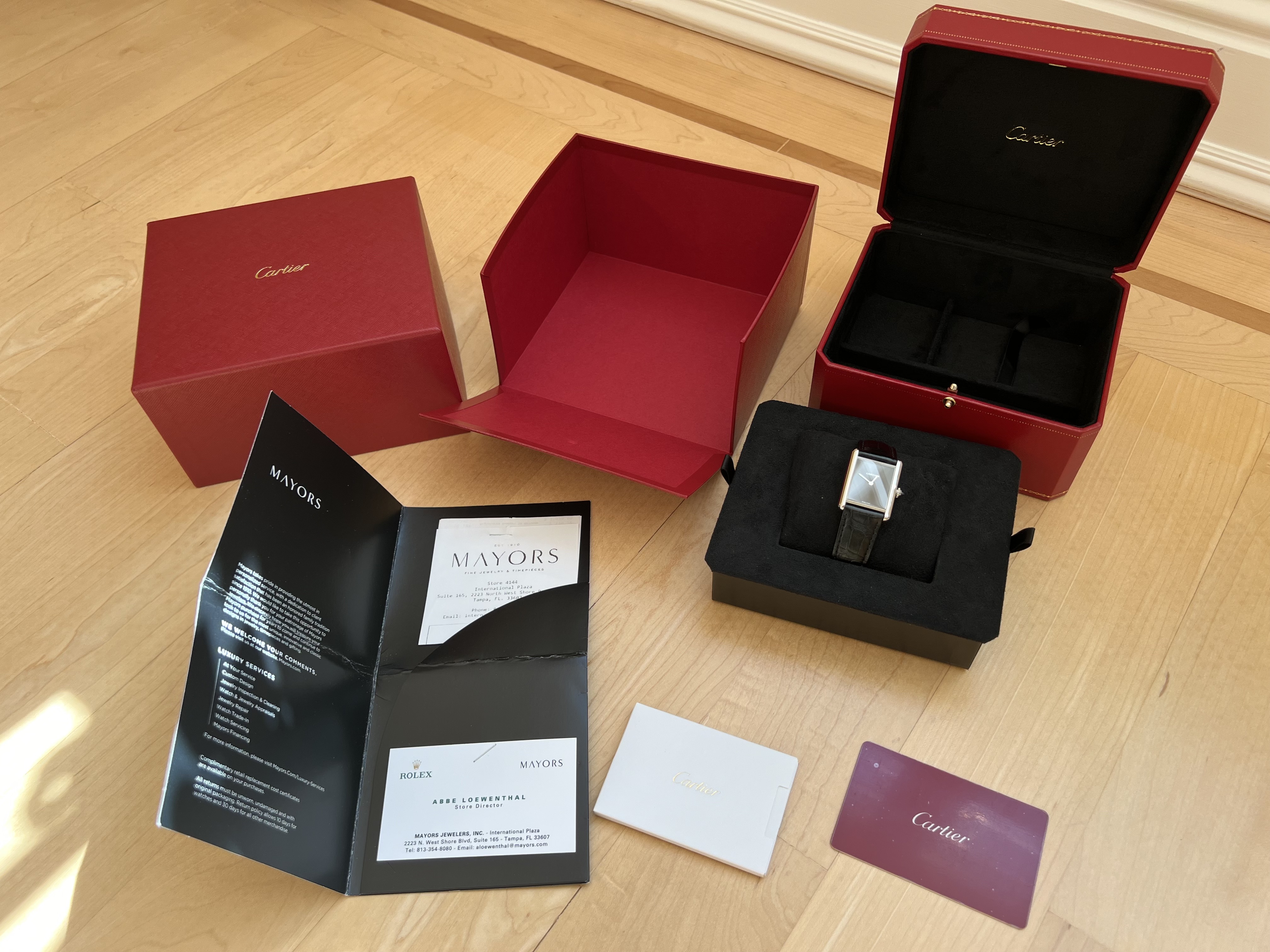 WTS LNIB Cartier Tank Must Large Black Dial WSTA0072