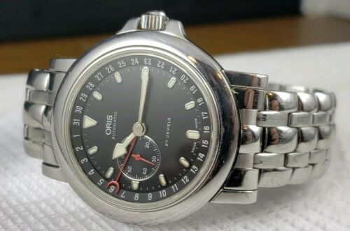 Nice Mens Oris Stainless Steel Automatic Date Pointer Watch 7477