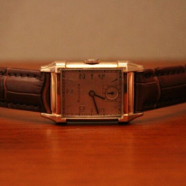 Vintage Bulova Mens Watch Tank Reverso Mechanical Hand Wind