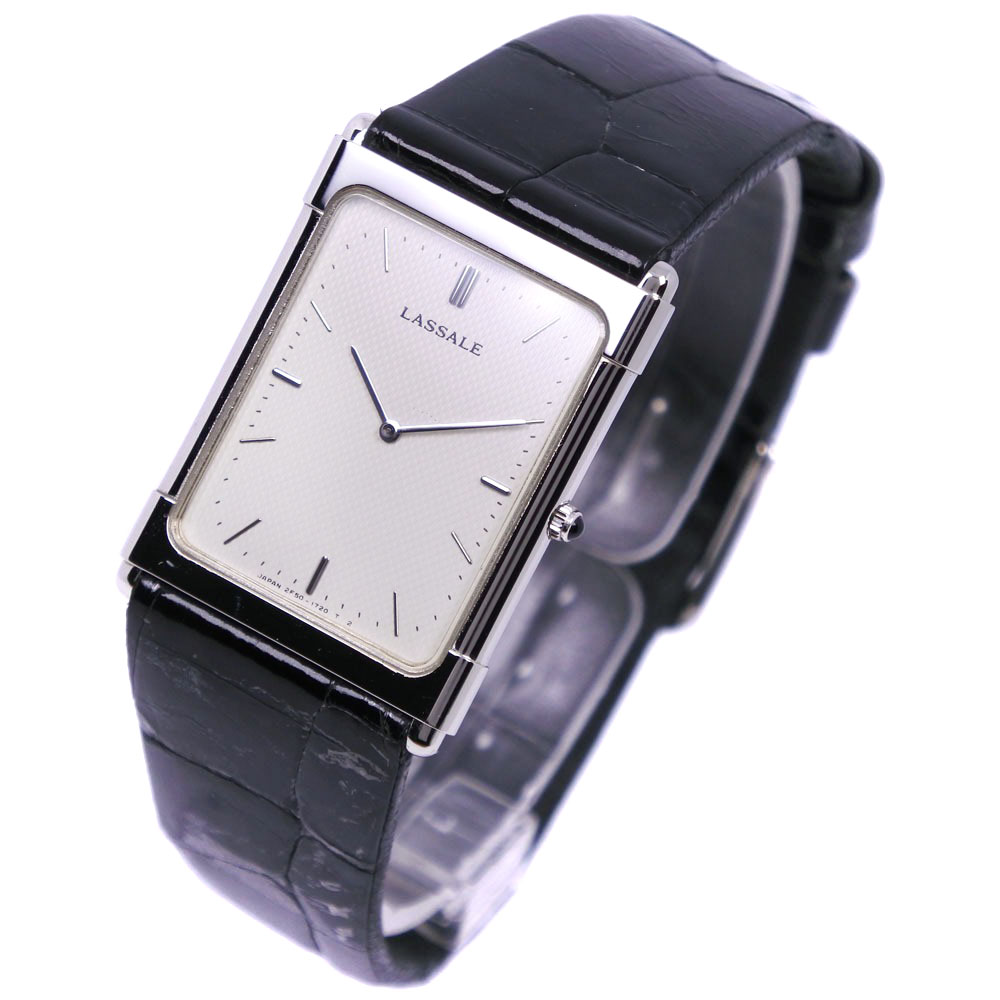 SEIKO セイコー LASSALEラサール 2F50-6130 クォーツ腕時計 SEIKO] Seiko LaSalle 2F50-6130 stainless steel x leather black