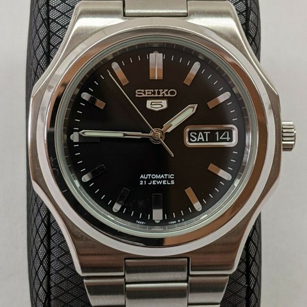 Seiko 7S26-03R0 SNKK47 Nautilus/Seikonaut black dial automatic watch ...