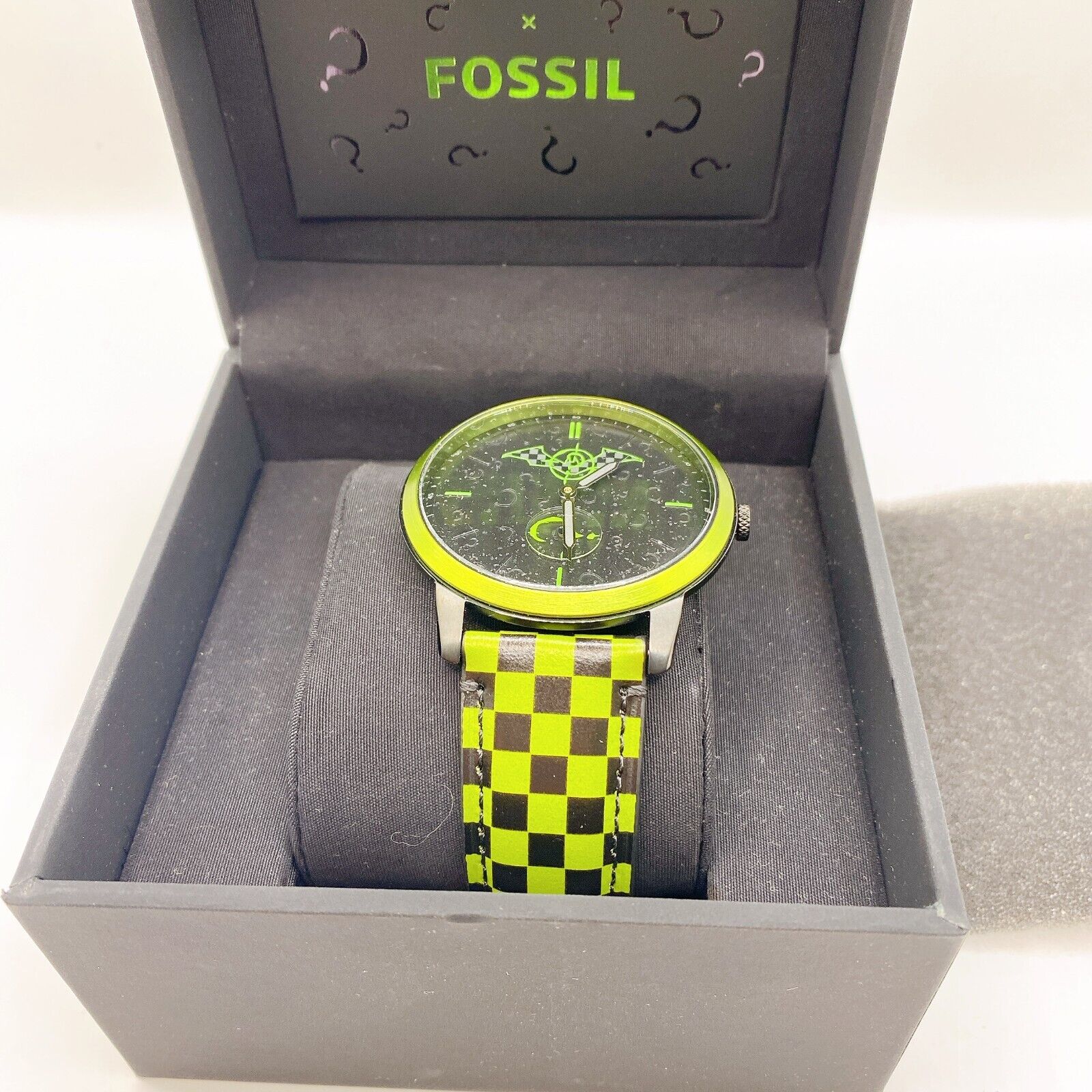 THEBATMANXFOSSIL 限定版RIDDLER ブラックレザーウォッチ