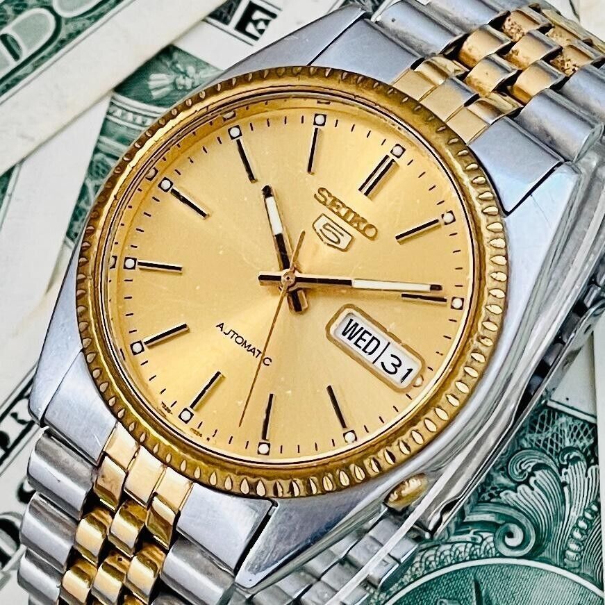 SEIKO5 7s26-3110 ジュビリー　デイデイト SEIKO5 セイコー5 7S26-3110 デイデイト コンビ ピラミッド