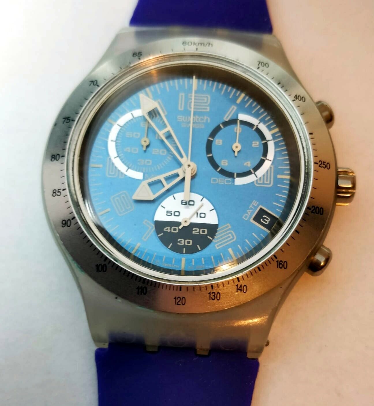 SWATCH AG 2004 Back ALUMINUM Irony Diaphane Chrono Men