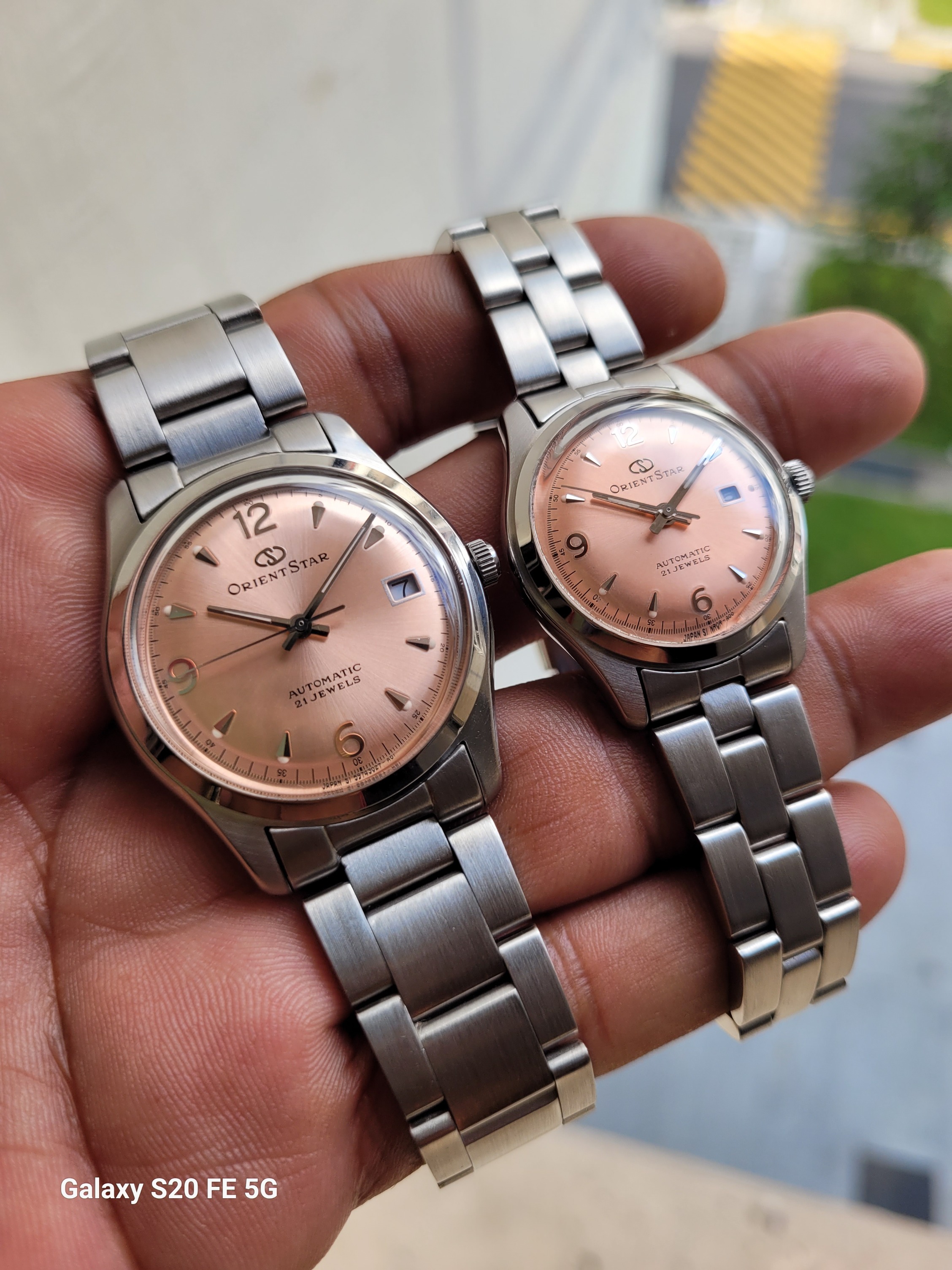 Orient Star Explorer Dial WZ0101PF and WZ0341NR Pink Salmon