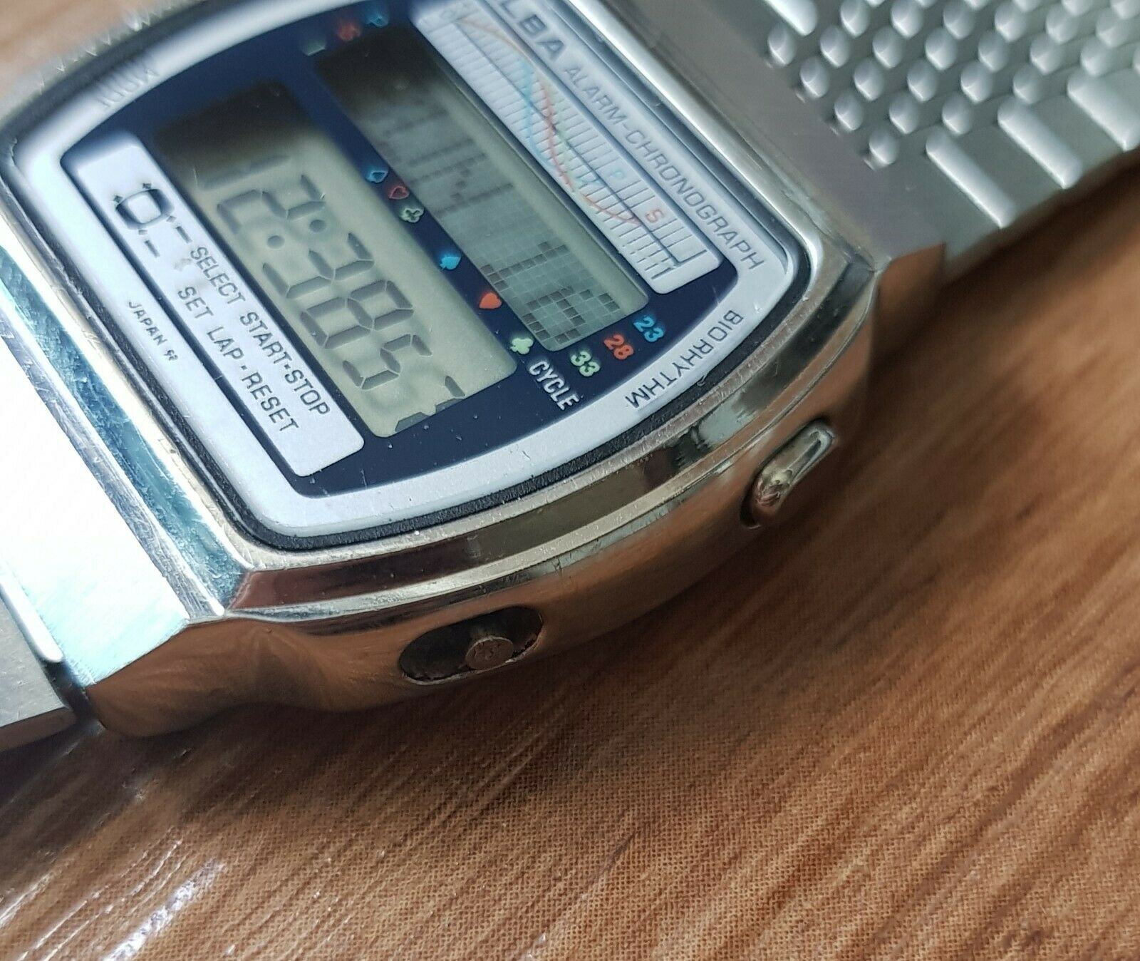Vintage 80s Seiko Alba Bio Rhythm Y772-4000 Japan Digital