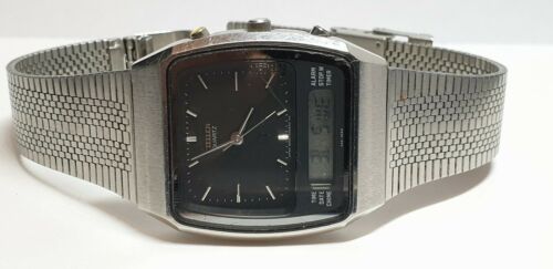 Vintage Citizen Ana-Digi Quarz Alarm Chronograph Ref.4-098668 TA Edelstahl  | WatchCharts Marketplace