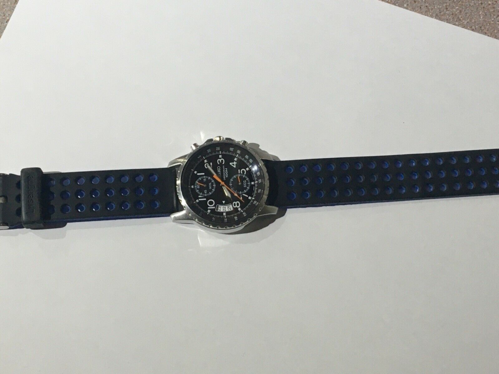 SEIKO CHRONOGRAPH 100M 7T94-OAHO QUARTZ TACHYMETER MENS WATCH