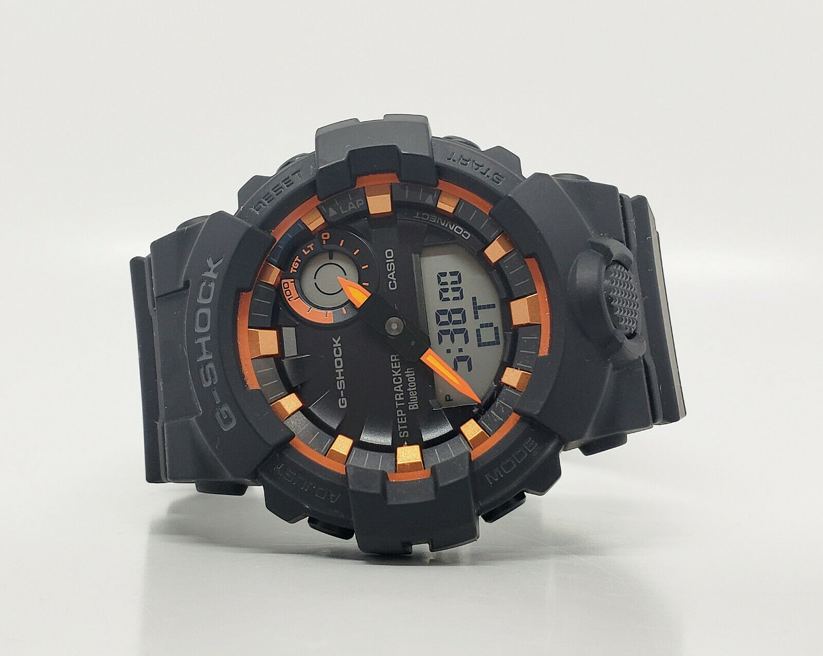 Casio G Shock Gba800sf 1a Bluetooth Step Tracker Black Orange Ana Digital Watch Watchcharts