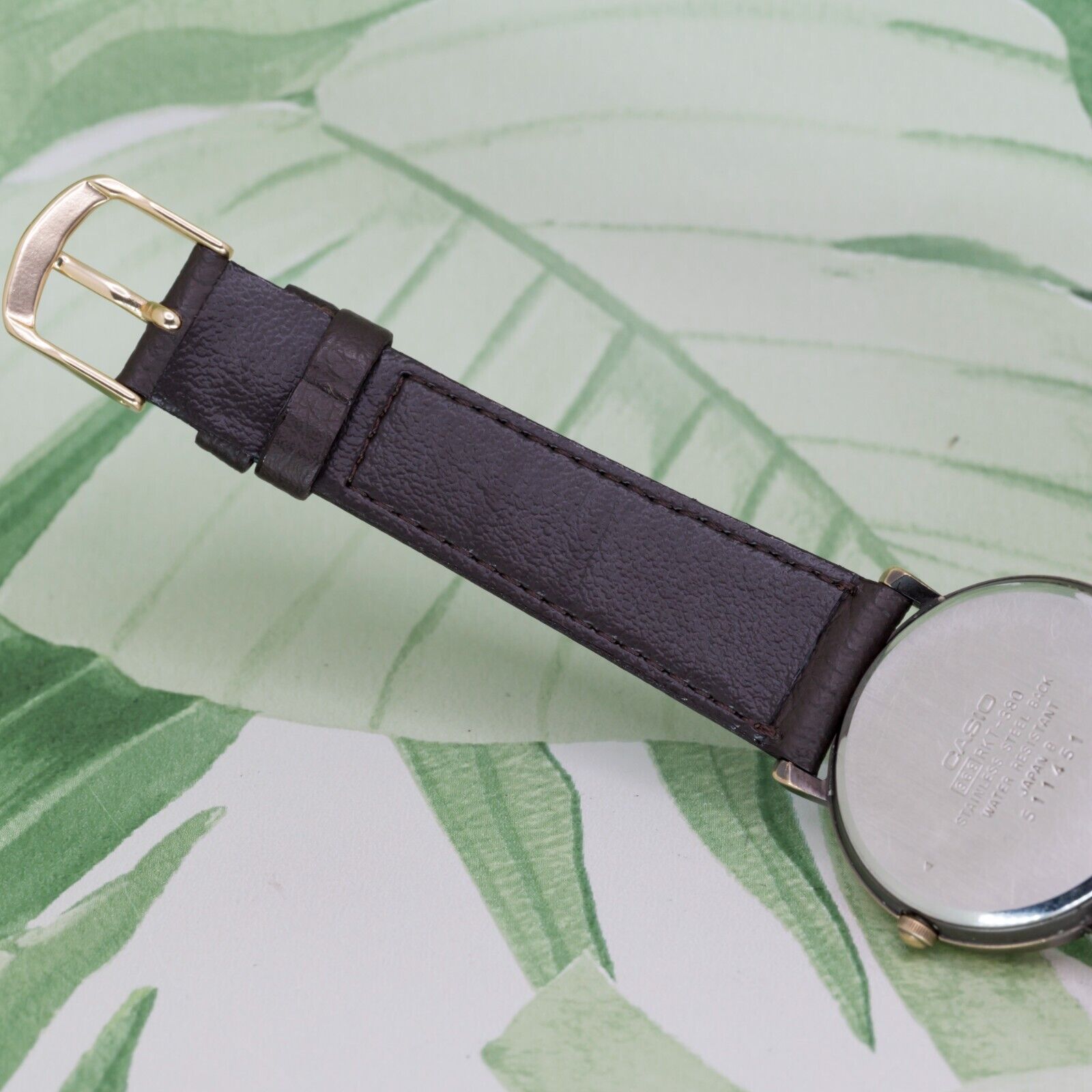 1988 CASIO ROOKIE RKT-380 MOON PHASE ANALOGUE QUARTZ DRESS WATCH 