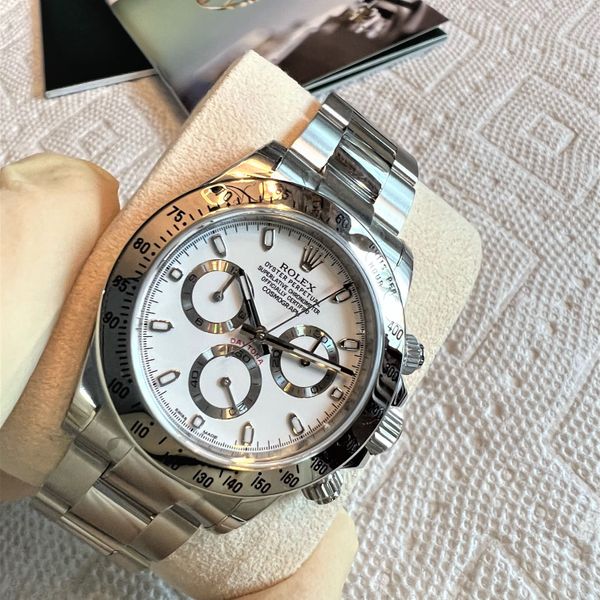 BNIB Rolex Daytona Steel White Dial 116250 random serial - full set 100 ...