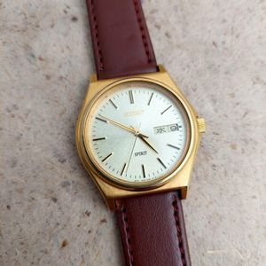 WTS] Seiko Spirit Golden Frosted Dial Ref No. 7N43-7180 + Leather