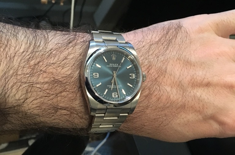 rolex oyster perpetual 36mm blue