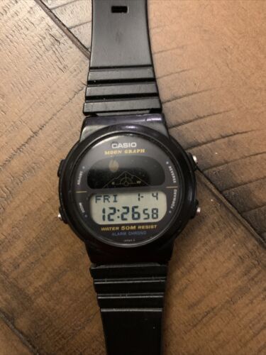 RARE VINTAGE CASIO MOON GRAPH WATCH GMW-15 MADE IN JAPAN | WatchCharts