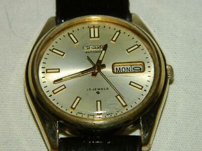 VINTAGE SEIKO GOLD TONE 17j AUTOMATIC MEN S WRISTWATCH DAY DATE