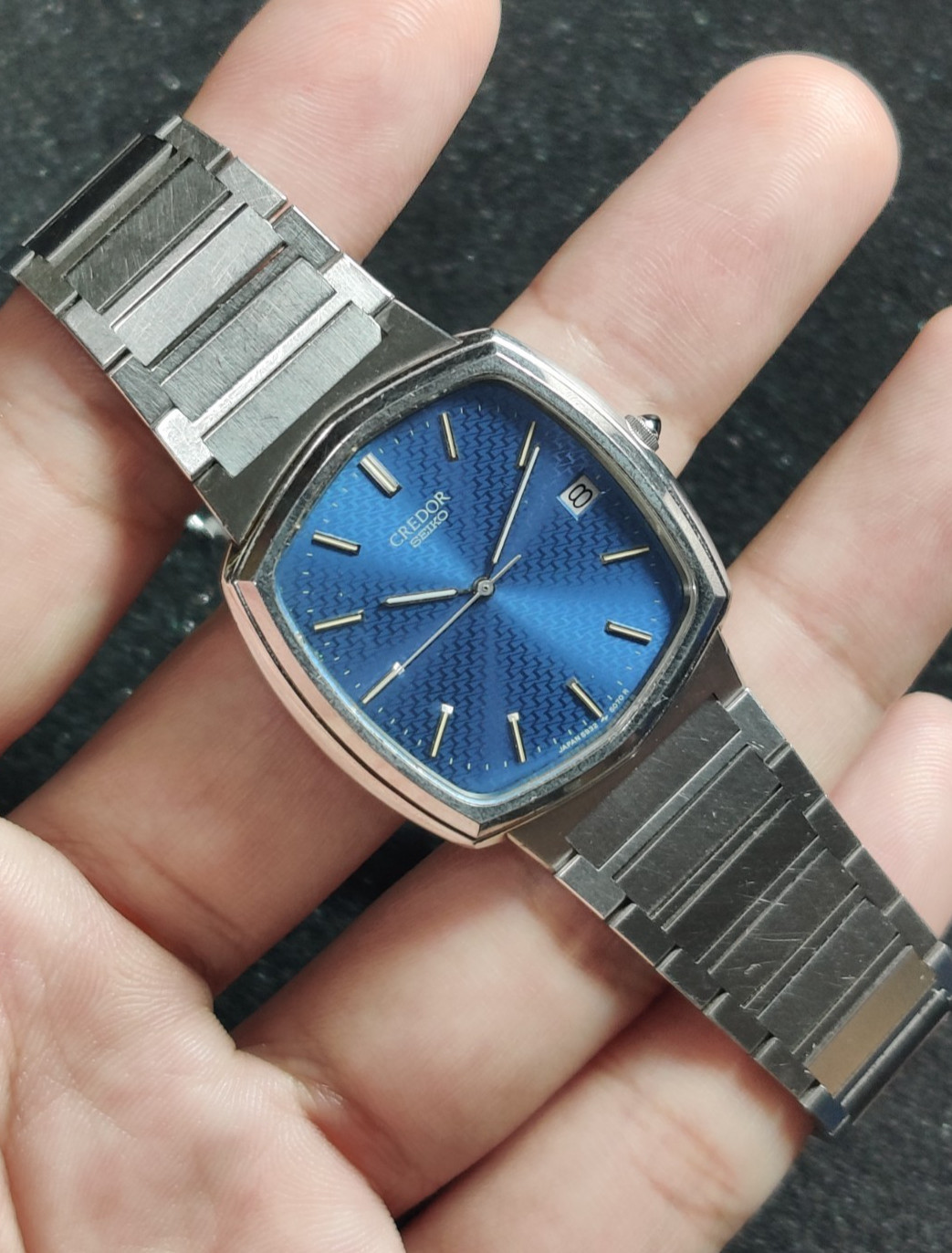 Rare Vintage Seiko Credor 5932-5040 KEH021 Blue Dial Quartz Watch