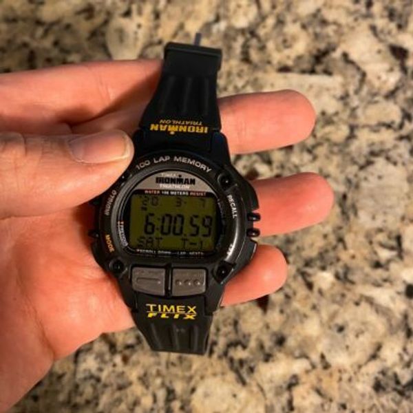 Black Timex Ironman Triathlon Watch Flix 100 Lap Jocko Willink Rare