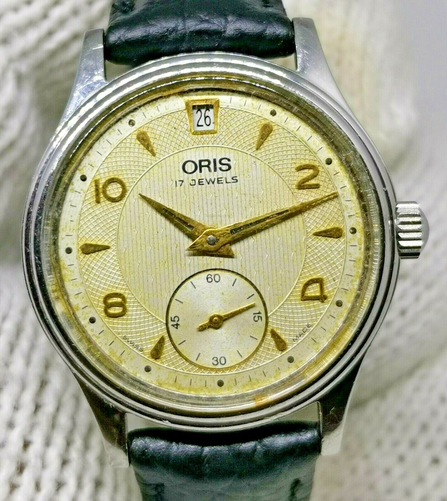 Rare Dial ORIS 7459 40 Sub Second Cal. 366 Peseux 7046 Manual