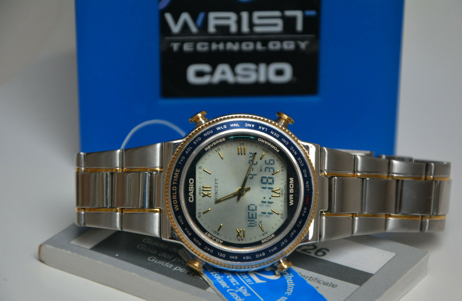 Extremely Rare Casio TWINCEPT Watch ABX-610 World Time module 1326 Vintage  | WatchCharts Marketplace