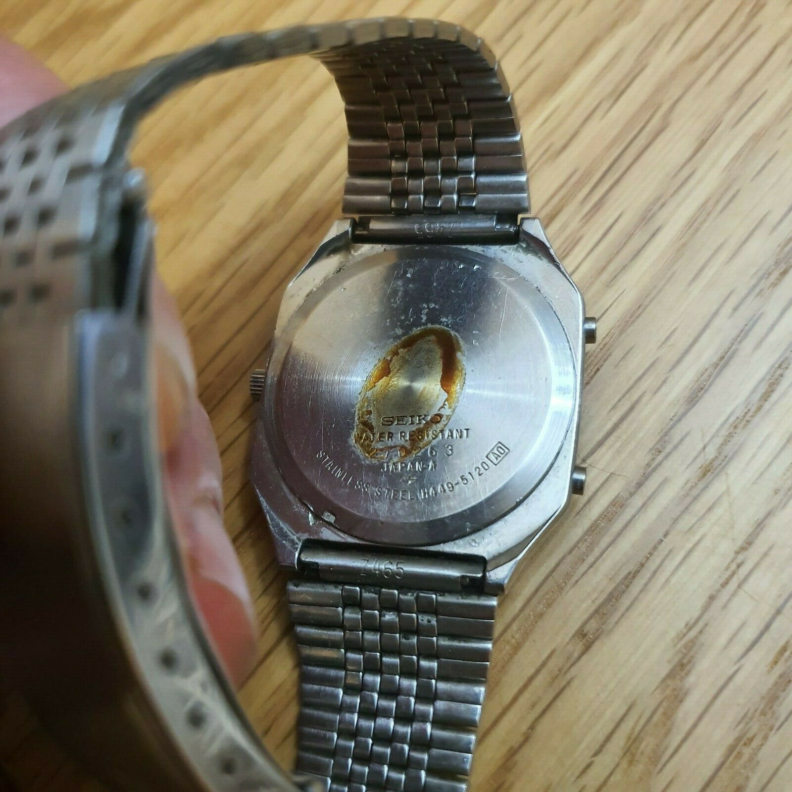 Vintage Seiko H449-5120 Ana-Digi Alarm Chronograph watch Japan 