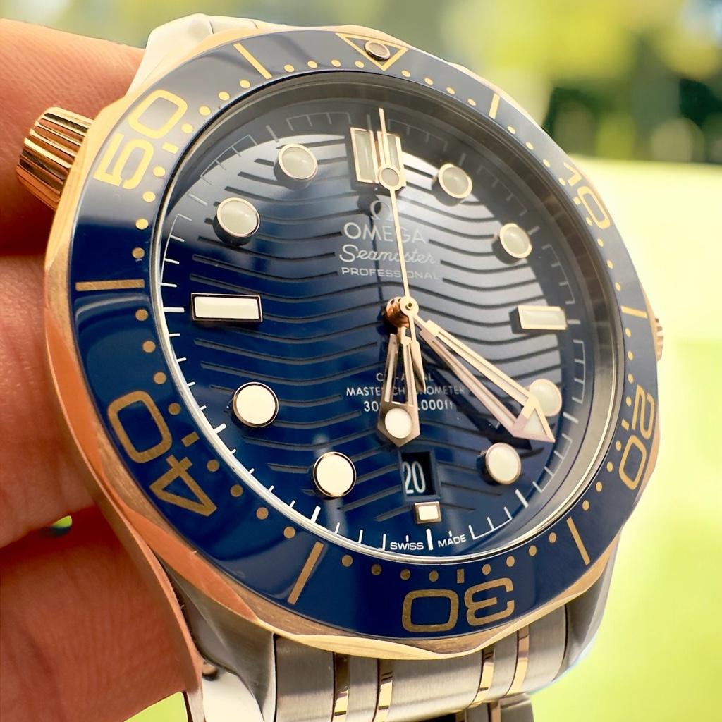 Omega seamaster diver rose cheap gold