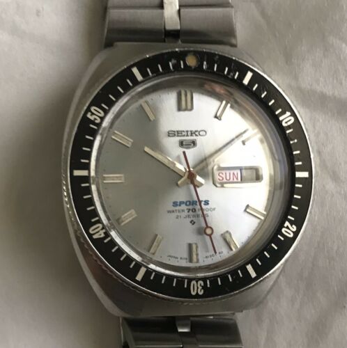 Seiko 6119 8121 Rare Diver From 1968 Runs Great, Rare Silver Dial |  WatchCharts