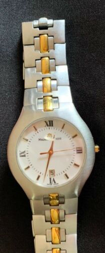 Maurice Lacroix AD66497 Mens Quartz Silver Gold Watch 69852