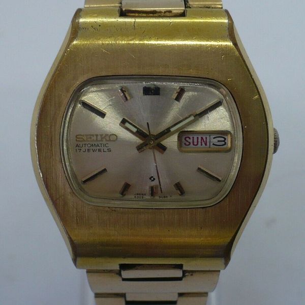 Vintage Seiko 6309-5059 17 Jewel Automatic Wristwatch With Day Date 