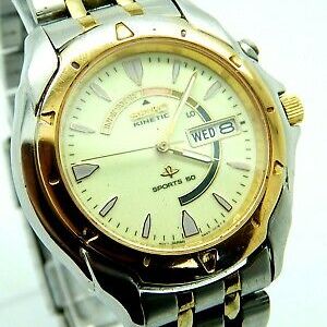 Vintage Seiko Kinetic Sports 50 Automatic Watch Model 5M43- 0B19 Water  Resistant | WatchCharts