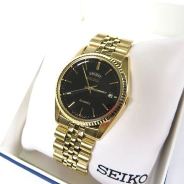 Seiko SGF212 Gold Tone Day Date Dress Watch 35mm Jubilee Presidential  Bracelet | WatchCharts