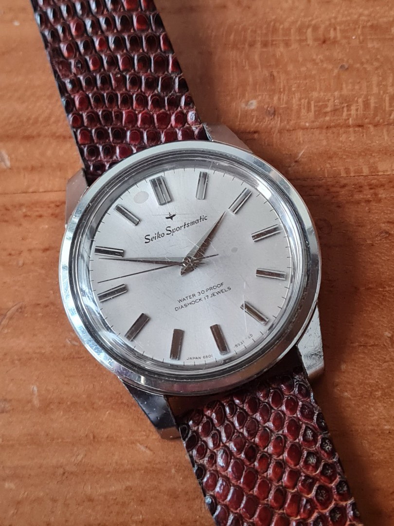 Vintage Seiko Sportsmatic 6601-8930 17 Jewels Dolphin