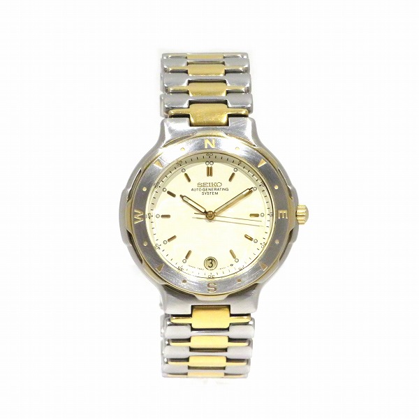 Seiko Auto Generating System 7M42-6A00 Kinetic Watch Watch Men'