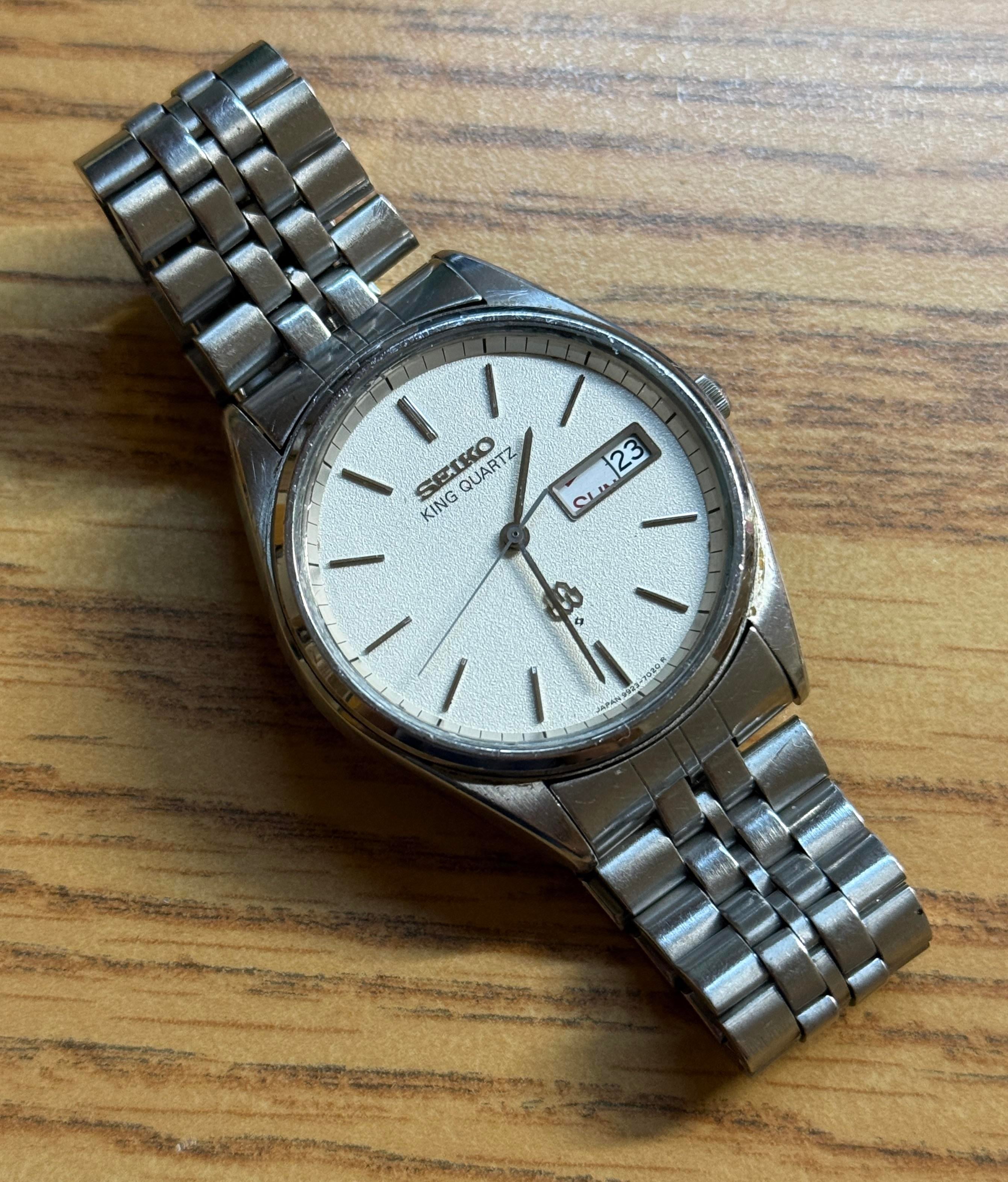WTS] Seiko King Quartz 9923-7020, Twin Quartz Sand Dial 36mm Watch