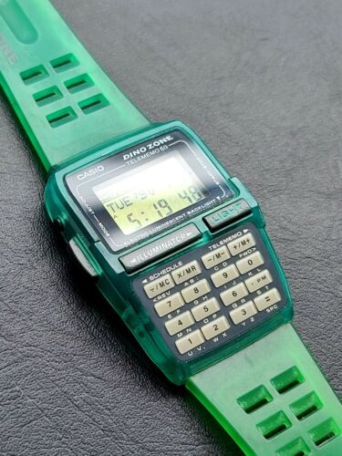 Casio Calculator Watch DinoZone Telememo50 DBC-63 Green The
