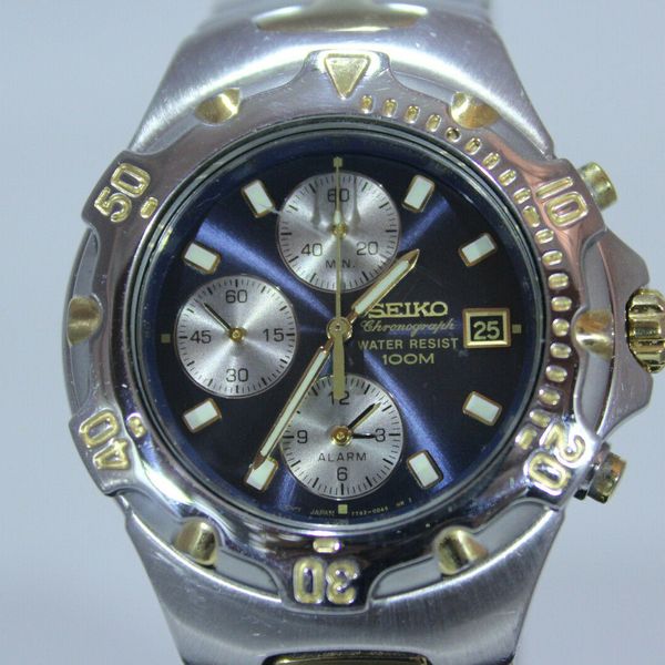 Men's Seiko 7T62-OCRO Chronograph Alarm 100m Water Resistant Quartz Watch |  WatchCharts