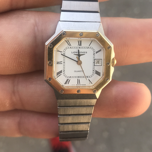 Longines Octagonal Vintage Full Authentic Gold Plated Bezel