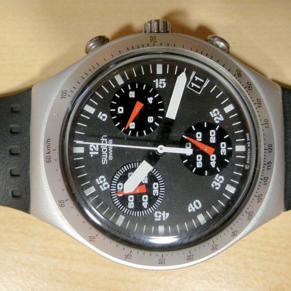 Swatch Irony Aluminum Chronograph new battery no scratches WatchCharts