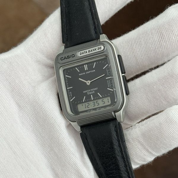 Rare Vintage Casio Wave Ceptor Data Bank FKT-101 Ana-Digi Atomic Radio ...