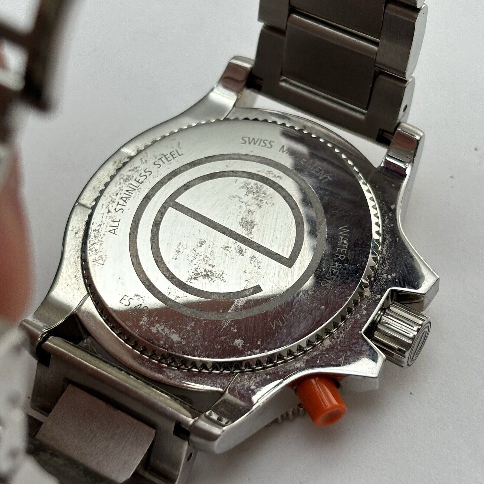 Vintage Men's ESQ Movado Lefty Fusion Watch with Dark Blue Dial