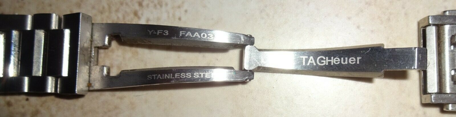 Tag Heuer Stainless steel Watch Band Y F3 FAAO32 deployment clasp